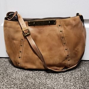 RARE Patricia Nash Bucciano Oil Rub Leather Hobo Bag NWOT